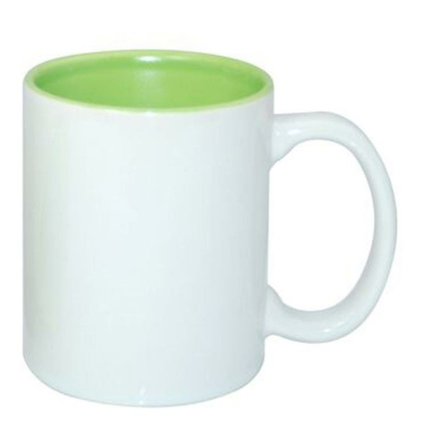 Mokken Mokken Fabriek | Sublimok Gekleurde Binnenzijde Lichtgroen 25 Cl.