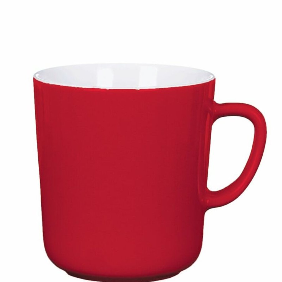 Mokken Mokken Fabriek | Mini Kop Rood-Wit 25 Cl
