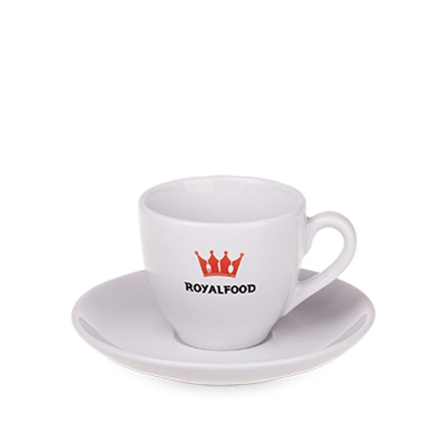 Espresso Kopjes Mokken Fabriek | Rondo Espresso Kop En Schotel Wit 8 Cl. Spoed