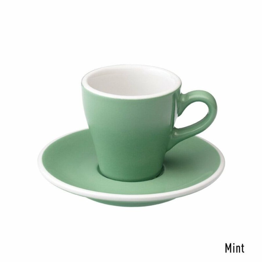 Espresso Kopjes Mokken Fabriek | Tulip Espresso Kop & Schotel 8 Cl. Mint
