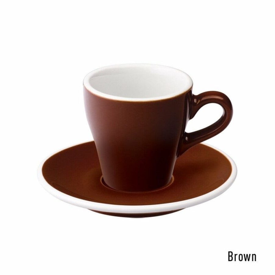 Espresso Kopjes Mokken Fabriek | Tulip Espresso Kop & Schotel 8 Cl. Bruin