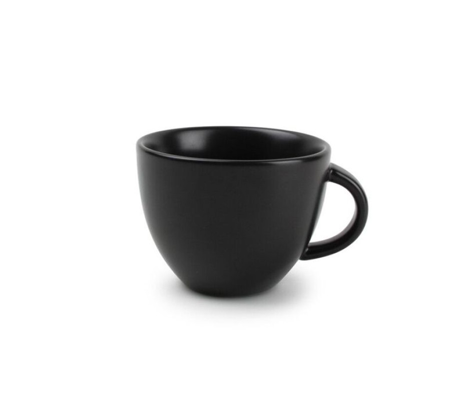 Koffiekopjes Mokken Fabriek | Beker Rondo Mat Zwart 15 Cl.