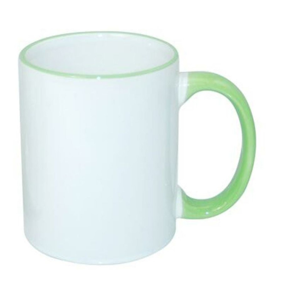 Mokken Mokken Fabriek | Sublimok Gekleurde Rand+Oor Lichtgroen 25 Cl.