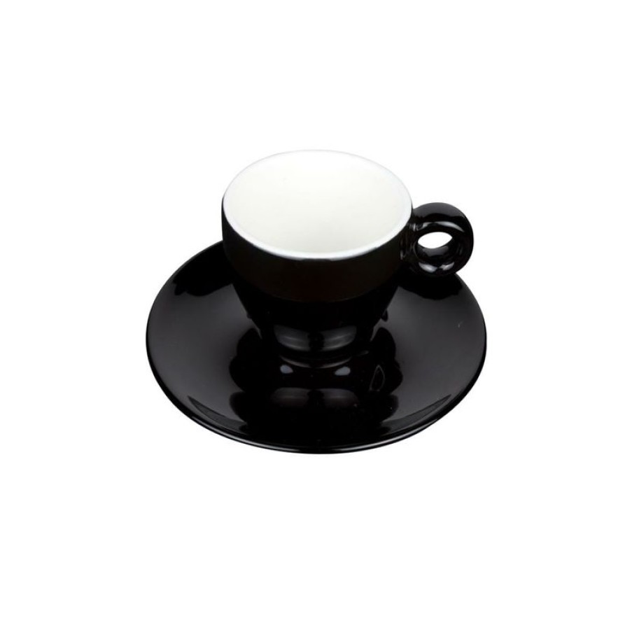 Espresso Kopjes Mokken Fabriek | Bola Espresso Zwart-Roomwit 8 Cl. Set