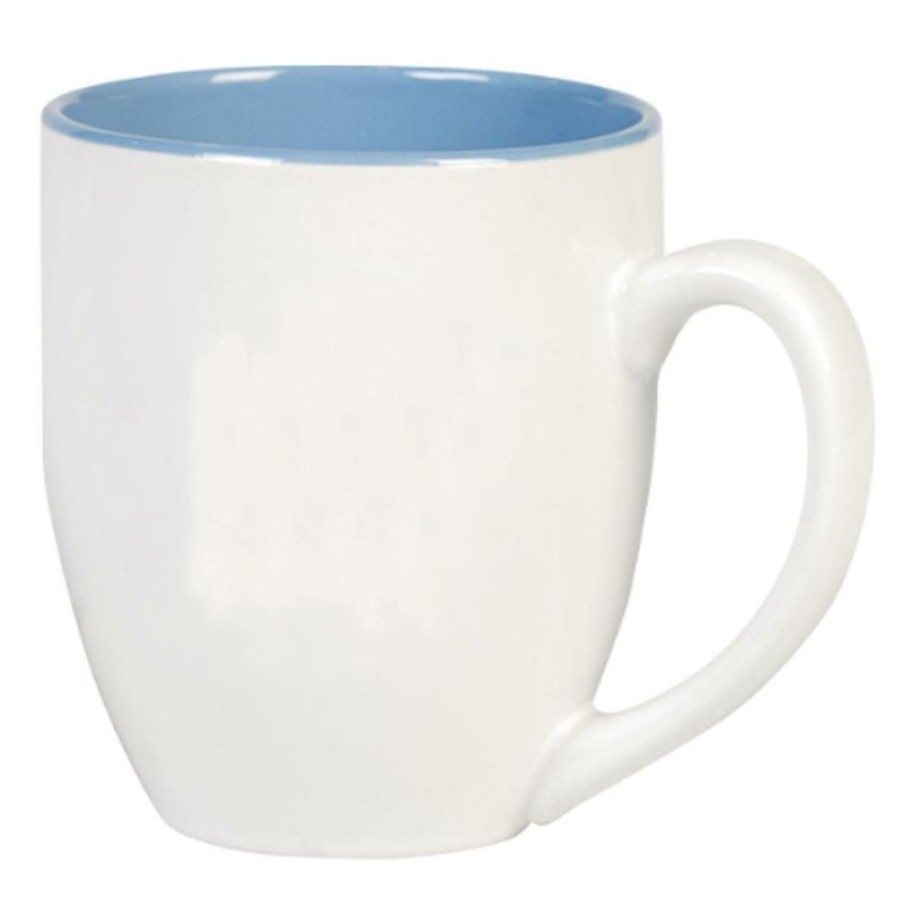 Mokken Mokken Fabriek | Big Drink Mok Wit-Blauw 50 Cl.