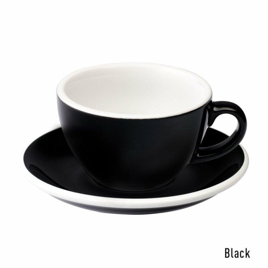 Koffiekopjes Mokken Fabriek | Egg Koffie Kop & Schotel 15 Cl. Zwart