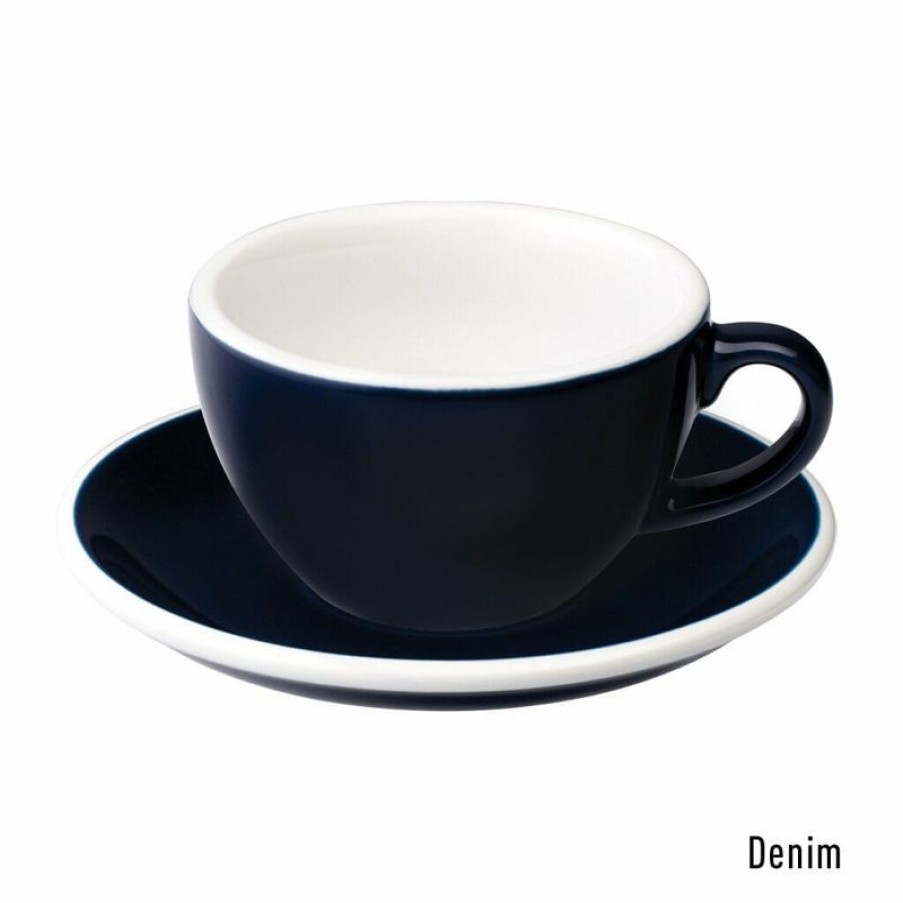 Cappuccino Kopjes Mokken Fabriek | Egg Cappuccino Kop & Schotel 20 Cl. Denim