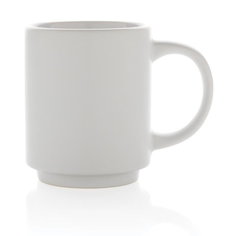 Mokken Mokken Fabriek | Sensy Stapelbare Senseo Mok 18 Cl. Mat Wit