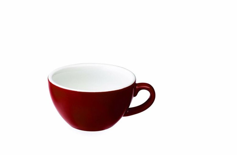 Cappuccino Kopjes Mokken Fabriek | Egg Cappuccino Kop 20 Cl. Rood