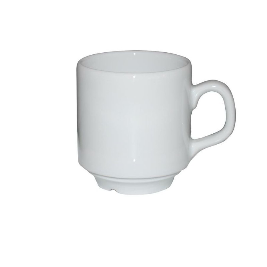 Koffiekopjes Mokken Fabriek | Sara Koffie Kop Wit 14 Cl