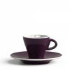 Espresso Kopjes Mokken Fabriek | Gardenia Espresso Kop En Schotel Violet 6,5 Cl.