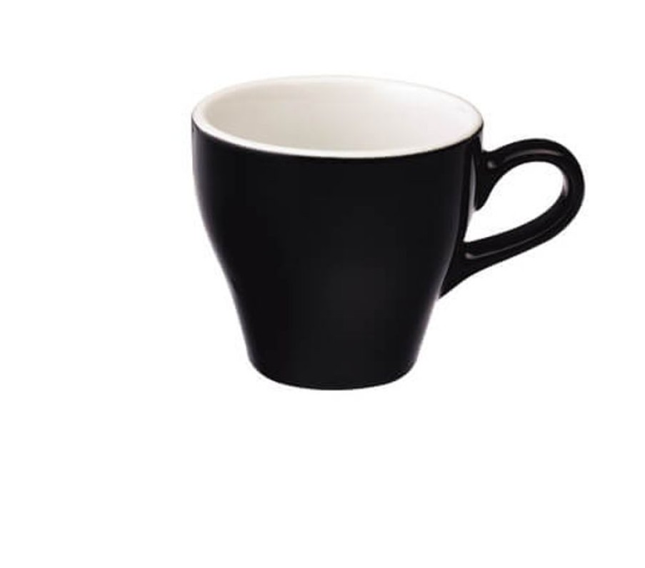Cappuccino Kopjes Mokken Fabriek | Tulip Cappuccino Kop 28 Cl. Zwart