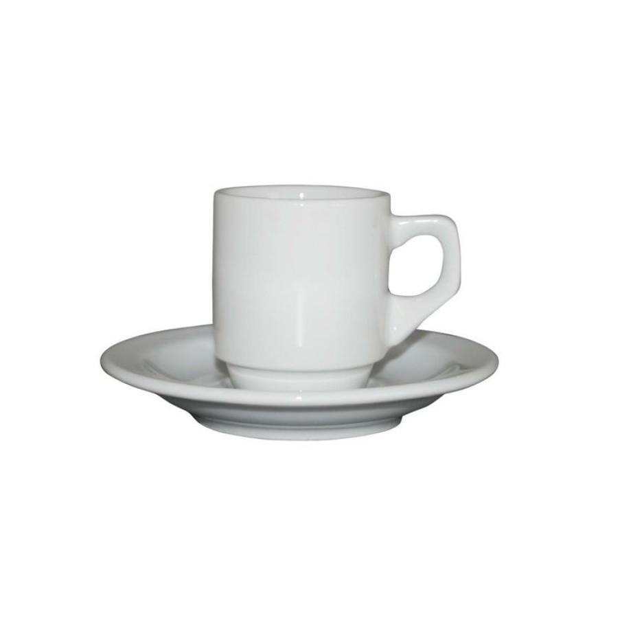 Espresso Kopjes Mokken Fabriek | Sara Espresso Wit 7 Cl. Set