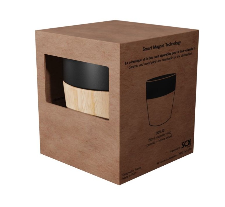 Mokken Mokken Fabriek | Woody Mat Zwarte Mok 15 Cl.