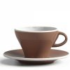 Cappuccino Kopjes Mokken Fabriek | Gardenia Cappuccino Kop En Schotel Licht Bruin 26,5 Cl.