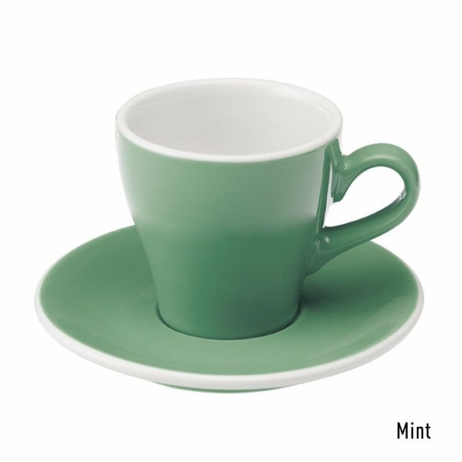 Koffiekopjes Mokken Fabriek | Tulip Koffie Kop & Schotel 18 Cl. Mint