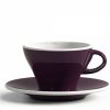 Cappuccino Kopjes Mokken Fabriek | Gardenia Cappuccino Kop En Schotel Violet 26,5 Cl.