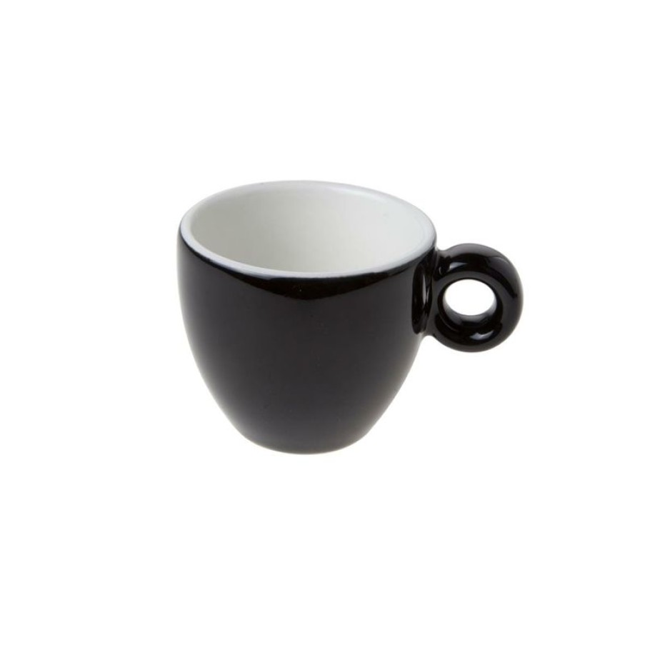 Espresso Kopjes Mokken Fabriek | Bola Espresso Kop Zwart-Roomwit 8 Cl.