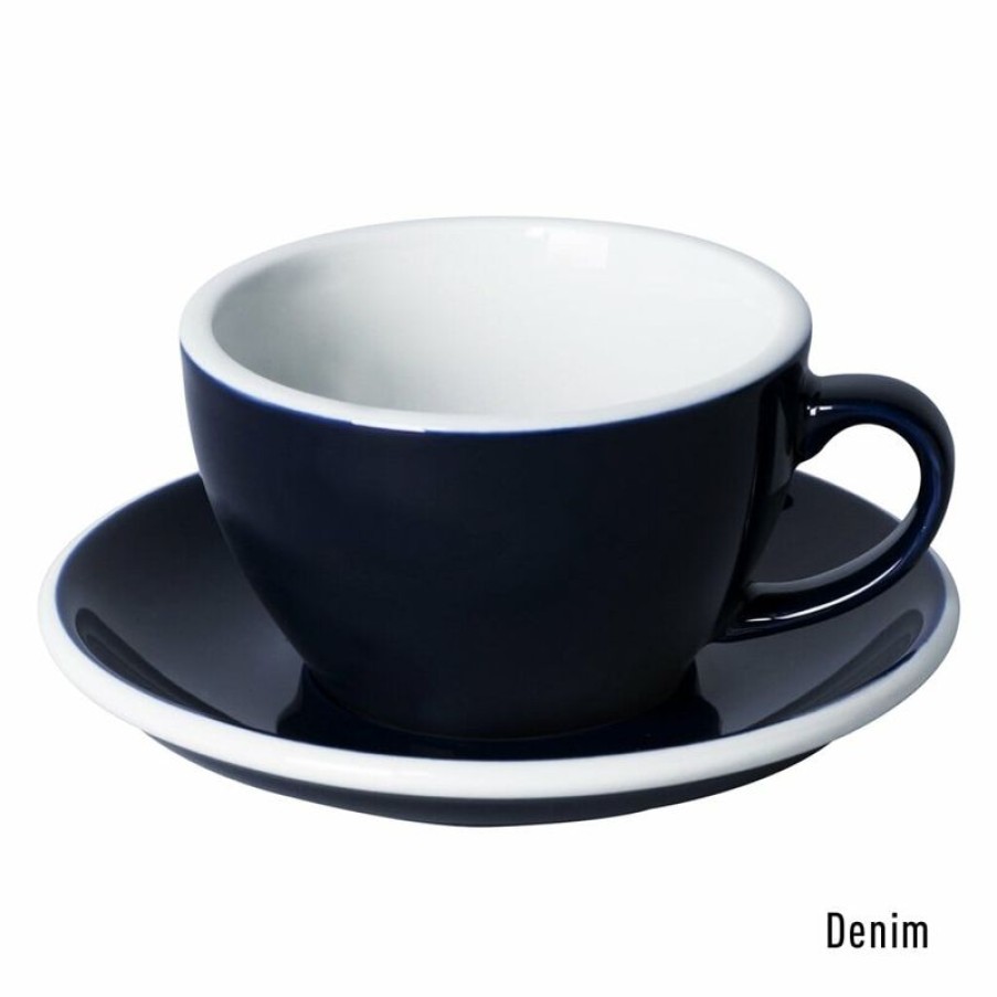 Cappuccino Kopjes Mokken Fabriek | Egg Cappuccino Kop & Schotel 25 Cl. Denim