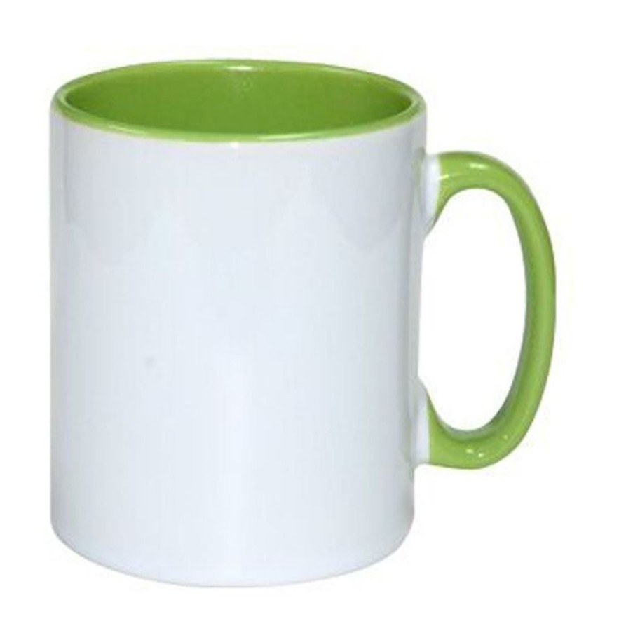 Mokken Mokken Fabriek | Sublimok Gekleurde Binnenzijde+Oor Lichtgroen 25 Cl.