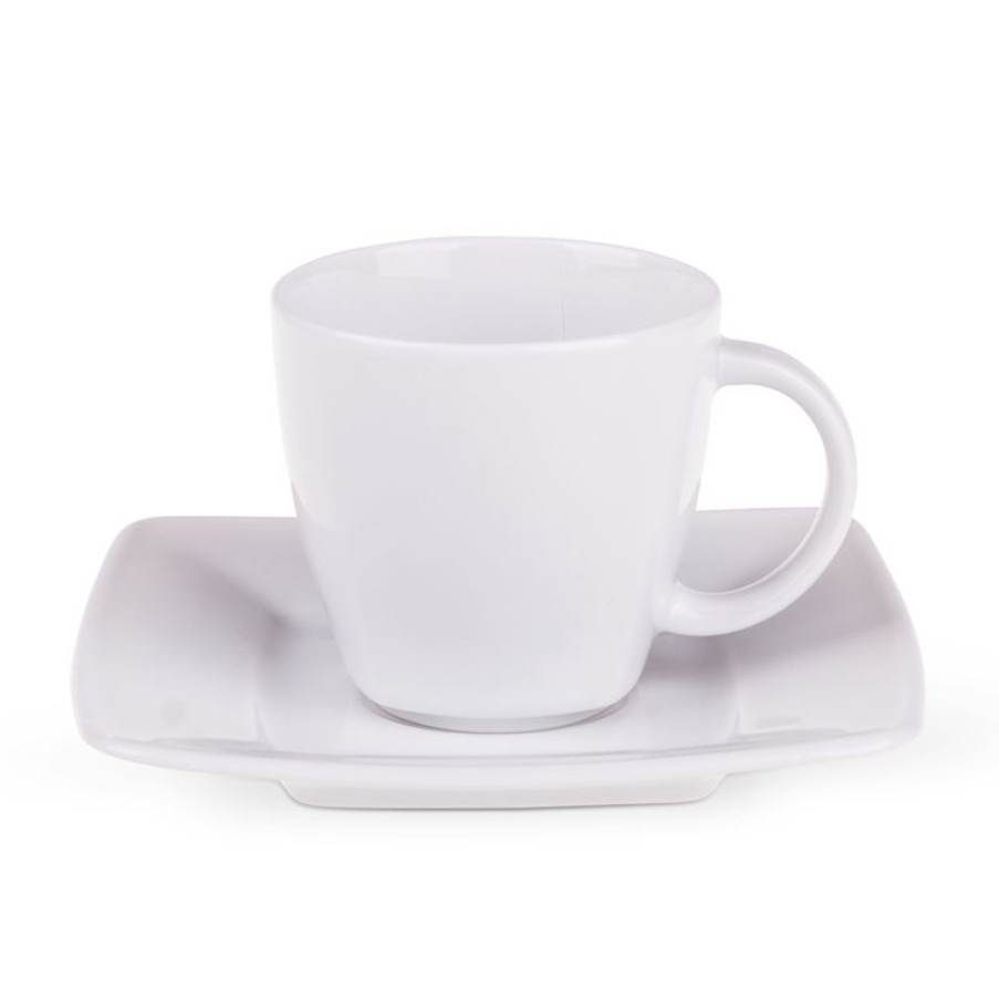 Koffiekopjes Mokken Fabriek | Kirsten Koffie Wit 20 Cl. Set