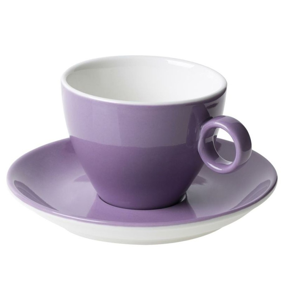 Cappuccino Kopjes Mokken Fabriek | Bart Cappuccino Paars 23 Cl. Set