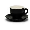 Cappuccino Kopjes Mokken Fabriek | Giacinto Cappuccino - Latte Mat Zwart 30 Cl. Set