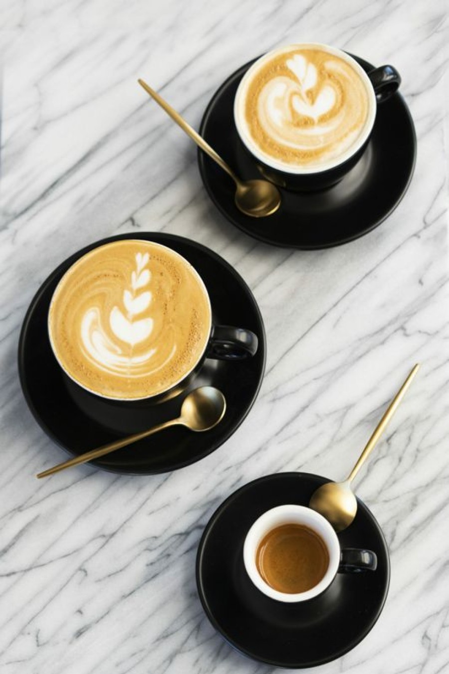 Cappuccino Kopjes Mokken Fabriek | Giacinto Cappuccino - Latte Mat Zwart 30 Cl. Set