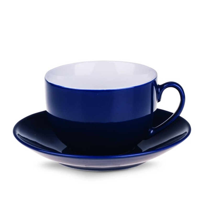 Cappuccino Kopjes Mokken Fabriek | Senora Cappuccino 22 Cl. Blauw Set Spoed