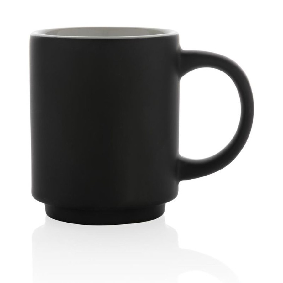 Mokken Mokken Fabriek | Sensy Stapelbare Senseo Mok 18 Cl. Mat Zwart