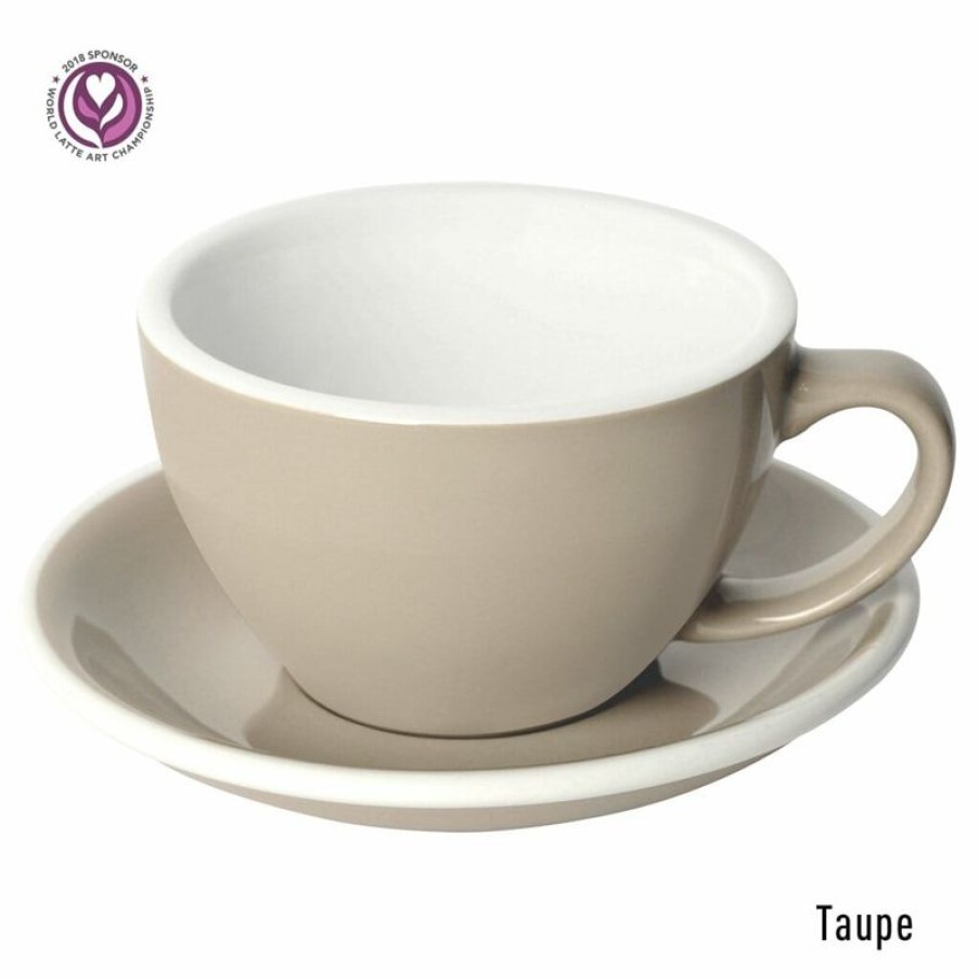 Cappuccino Kopjes Mokken Fabriek | Egg Latte Kop & Schotel 30 Cl. Taupe