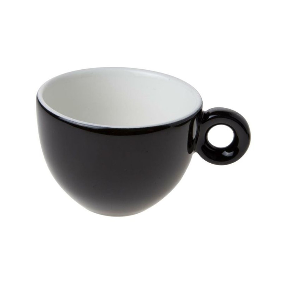 Cappuccino Kopjes Mokken Fabriek | Bola Cappuccino Kop Zwart-Roomwit 20 Cl.