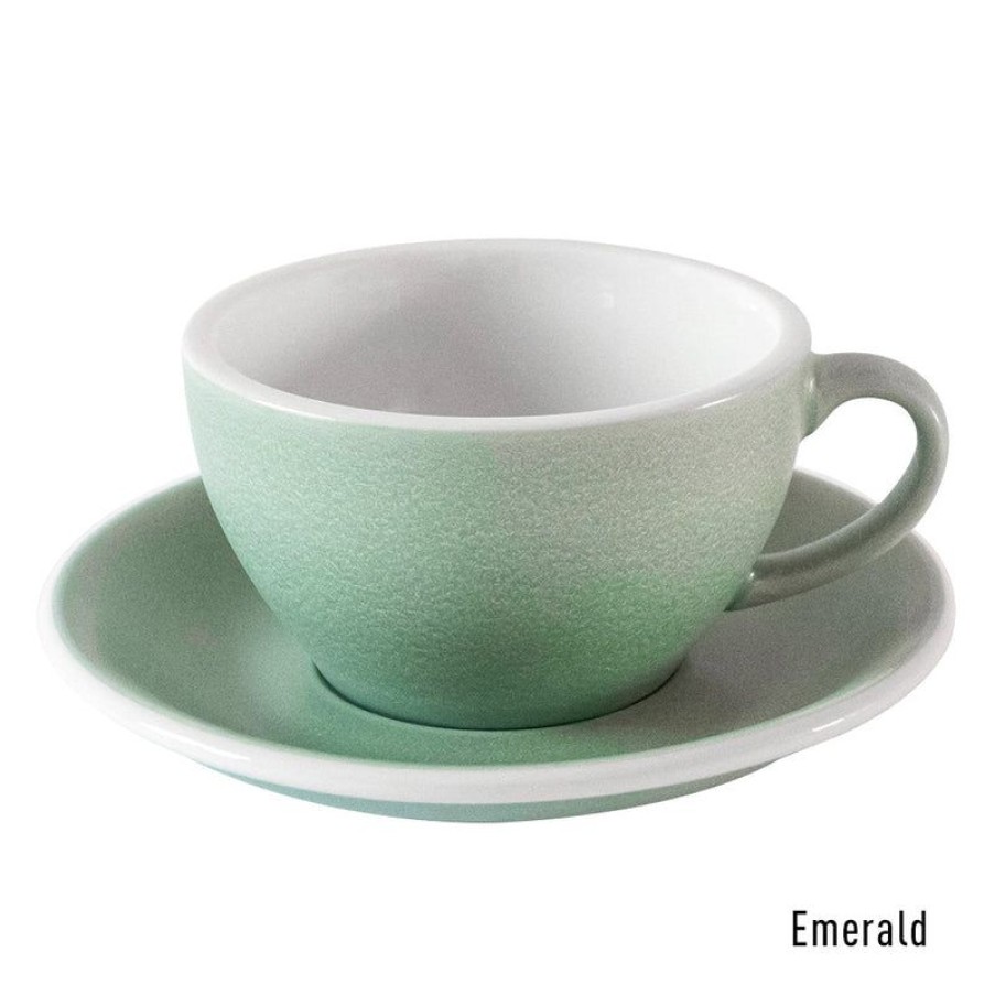 Cappuccino Kopjes Mokken Fabriek | Egg Cappuccino Kop & Schotel 25 Cl. Emerald