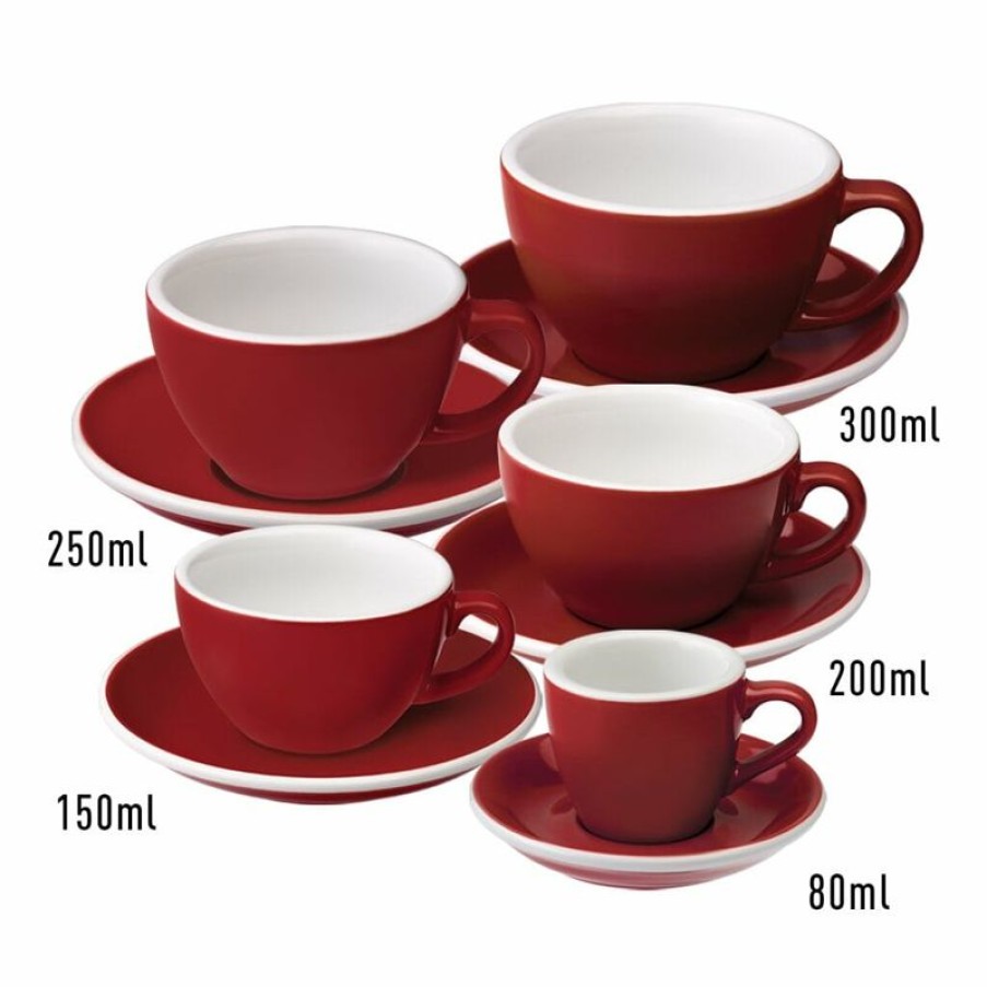 Koffiekopjes Mokken Fabriek | Egg Koffie Kop 15 Cl. Rood