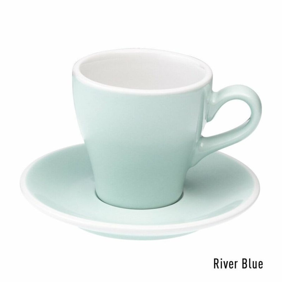 Koffiekopjes Mokken Fabriek | Tulip Koffie Kop & Schotel 18 Cl. River Blue