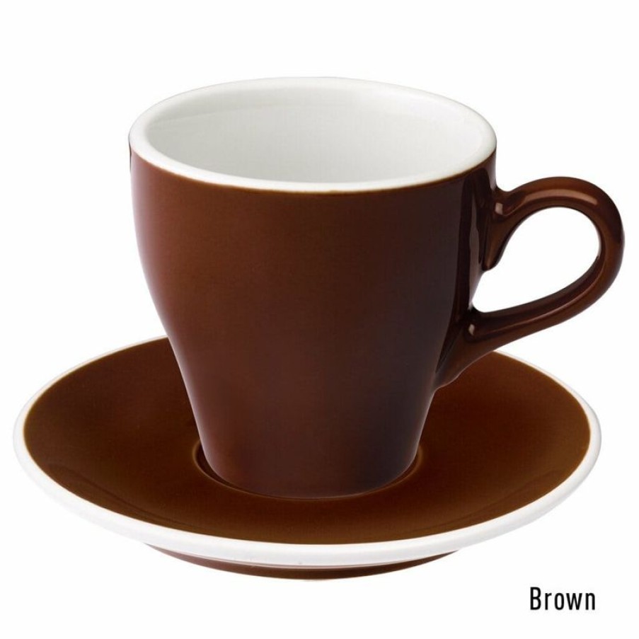 Cappuccino Kopjes Mokken Fabriek | Tulip Cappuccino Kop & Schotel 28 Cl. Bruin