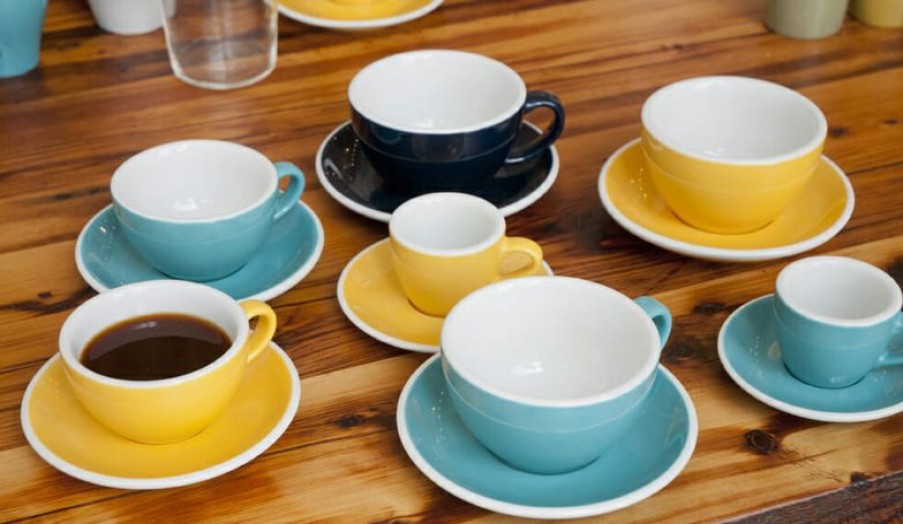 Cappuccino Kopjes Mokken Fabriek | Egg Latte Kop & Schotel 30 Cl. Teal