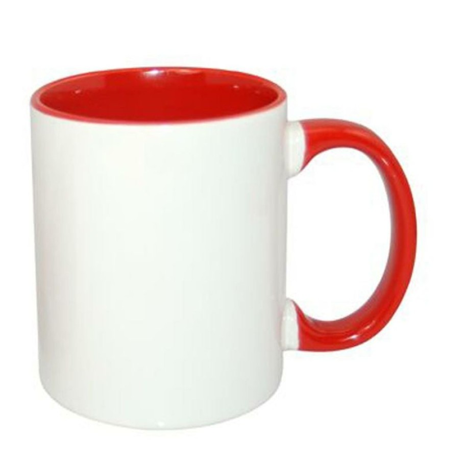 Mokken Mokken Fabriek | Sublimok Gekleurde Binnenzijde+Oor Lichtrood 25 Cl.