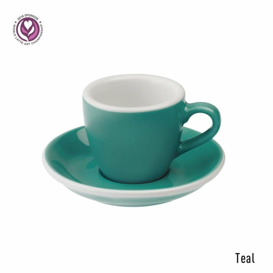 Espresso Kopjes Mokken Fabriek | Egg Espresso Kop & Schotel 8 Cl. Teal