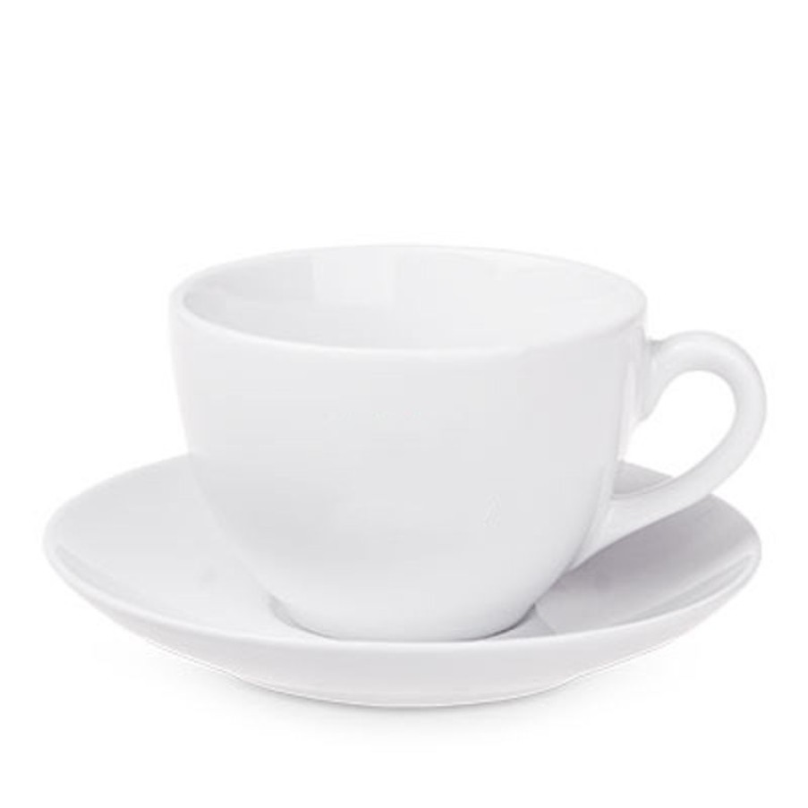 Cappuccino Kopjes Mokken Fabriek | Rondo Cappuccino Kop En Schotel Wit 18 Cl. Spoed