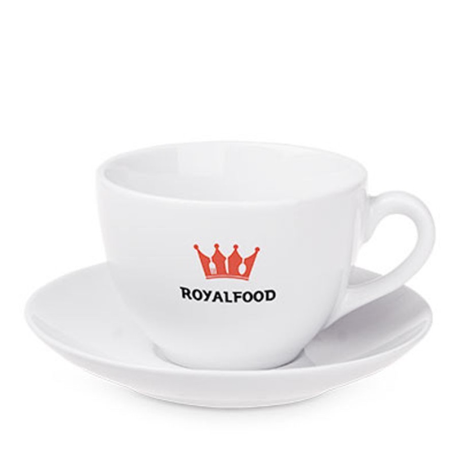 Cappuccino Kopjes Mokken Fabriek | Rondo Cappuccino Kop En Schotel Wit 18 Cl. Spoed