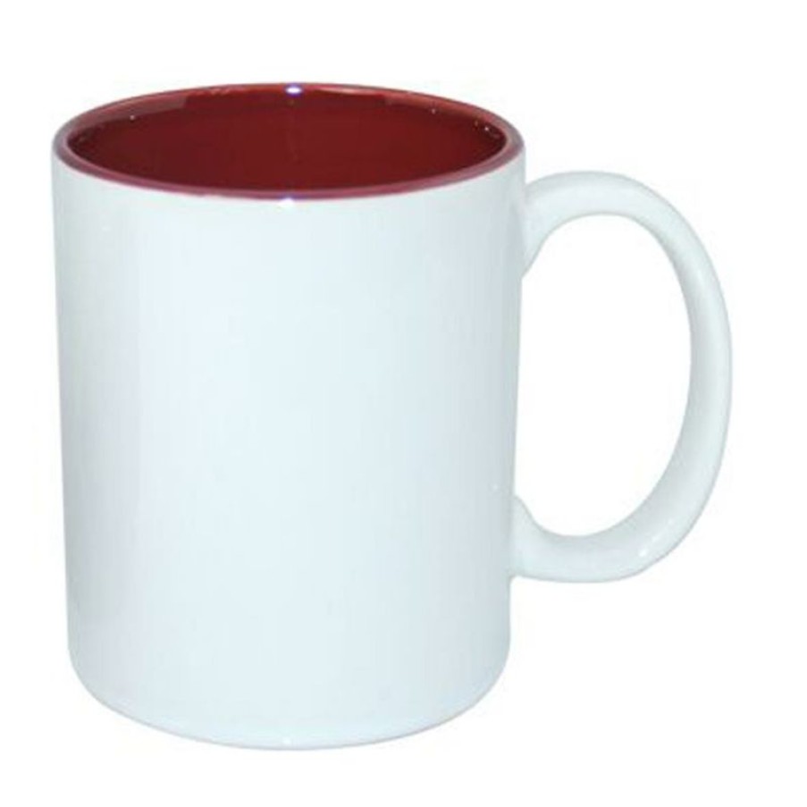 Mokken Mokken Fabriek | Sublimok Gekleurde Binnenzijde Donkerrood 25 Cl.