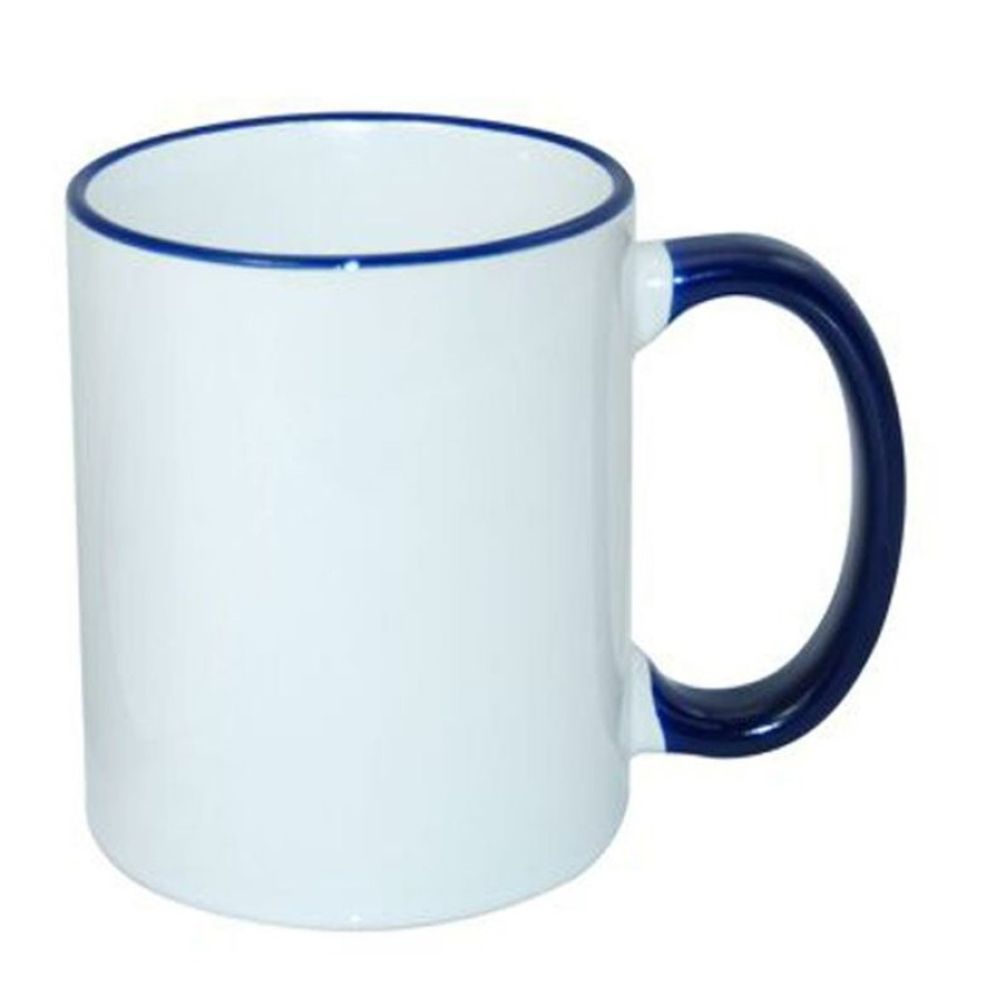 Mokken Mokken Fabriek | Sublimok Gekleurde Rand+Oor Donkerblauw 25 Cl.