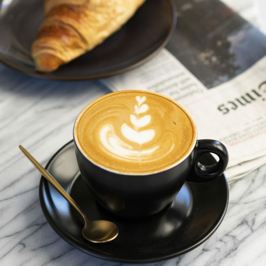 Espresso Kopjes Mokken Fabriek | Giacinto Espresso Mat Zwart 6,5 Cl. Set